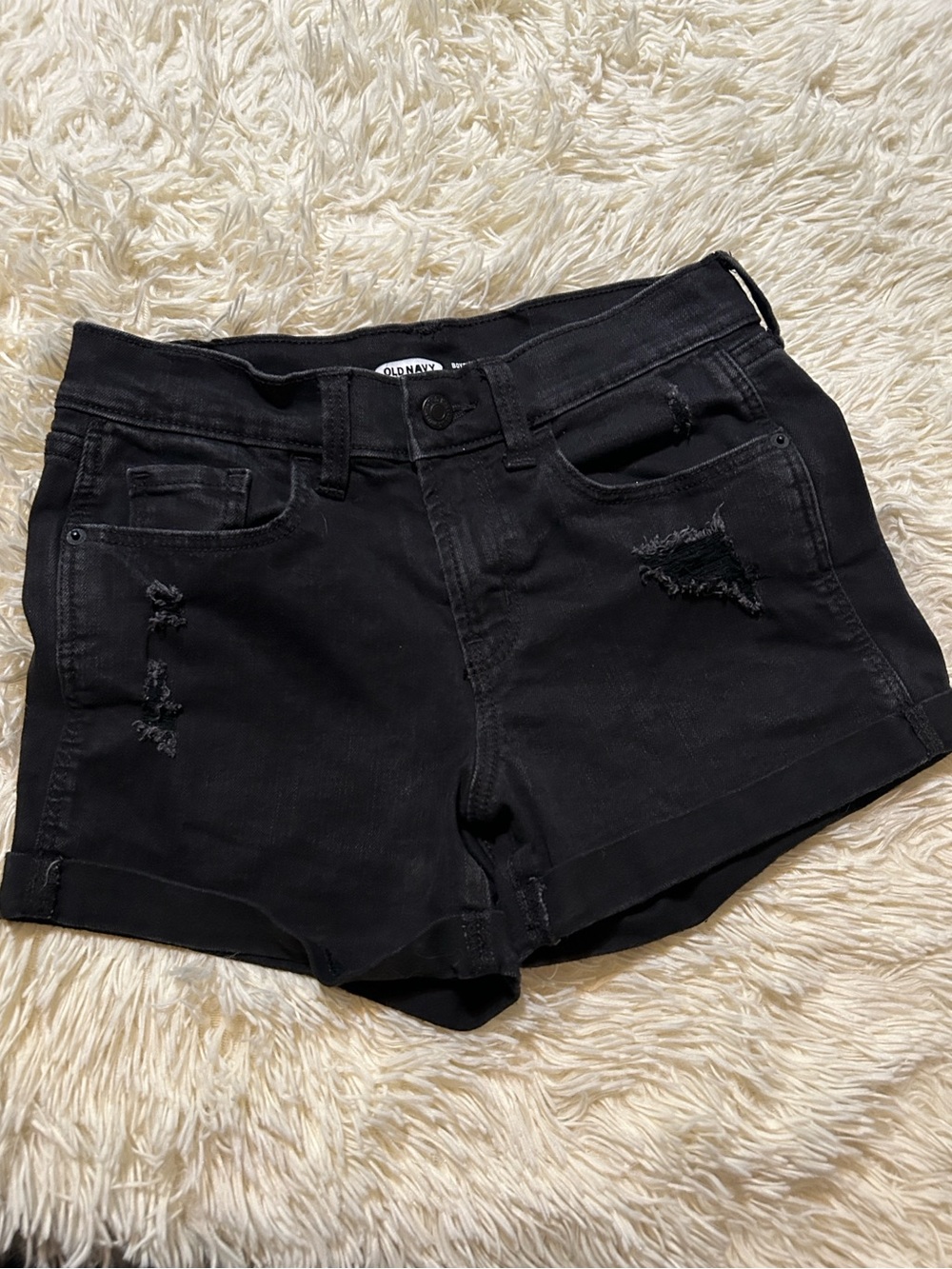 Old Navy Black Distressed Women's Denim Shorts